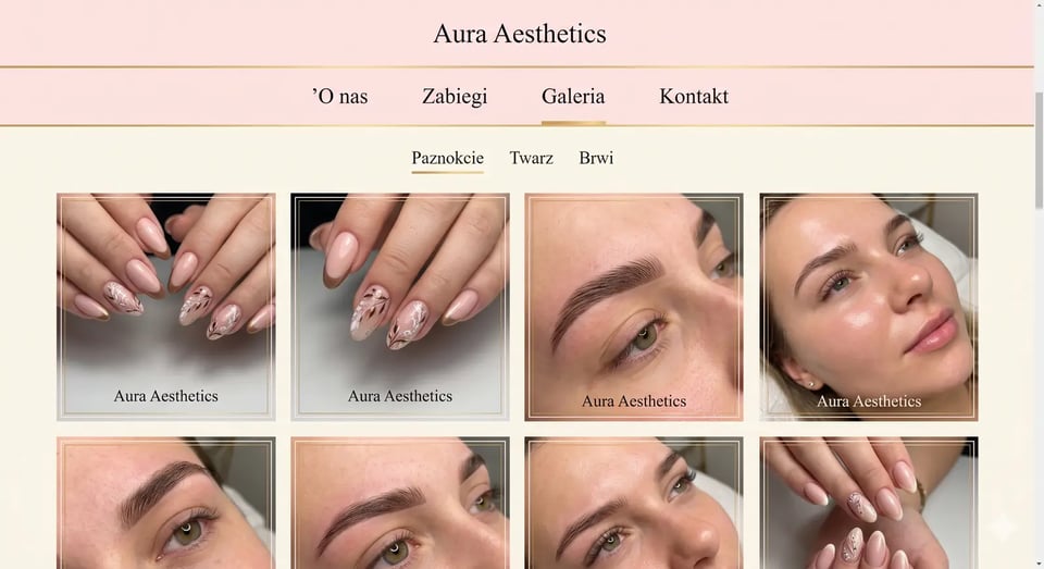 Aura L Aesthetics — Galeria zabiegów (desktop)
